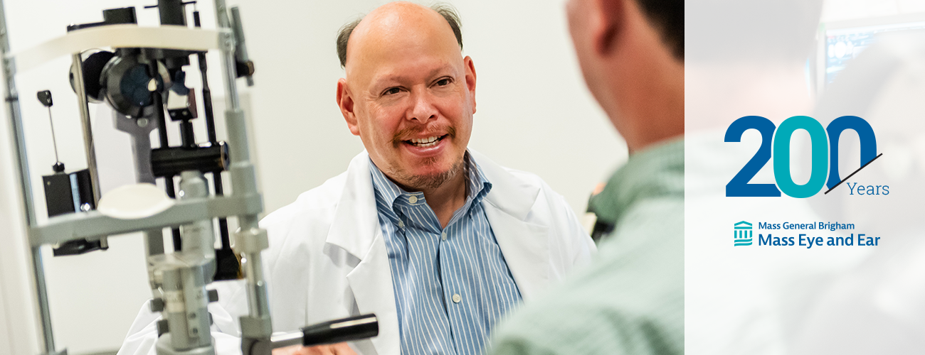 Dr. Roberto Pineda with patient