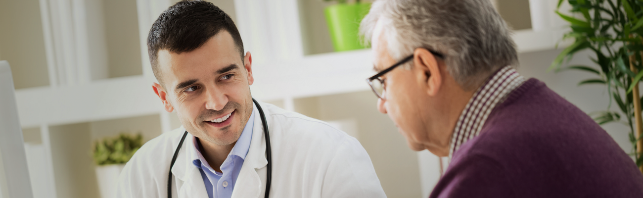 Image of a patient listening to a doctor