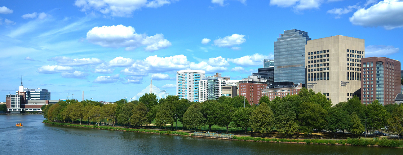 Mass. Eye and Ear main campus building along the Charles River